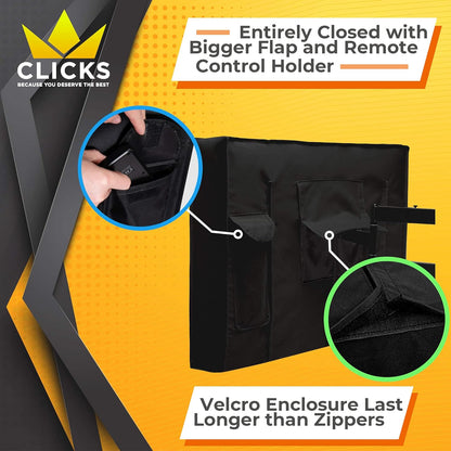 Depot Outdoor TV Cover 46 to 48 Inches with Bottom Cover, Heavy Duty, Waterproof Thick Fabric, Weatherproof Outdoor TV Enclosure for outside TV